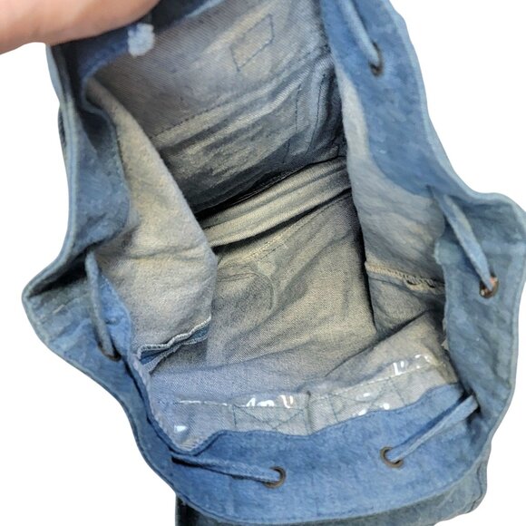 Arizona Jean Vintage 90s Denim Backpack Large Bag Purse Women Southwestern main image 8